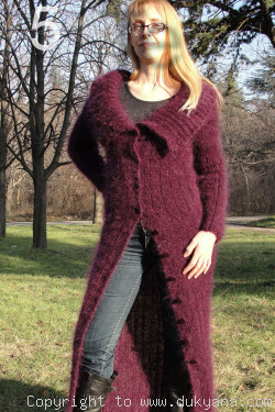 Fine knit cardigan dress-2 in 1
