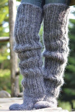 Huge mohair socks hand knitted chunky and warm leggings