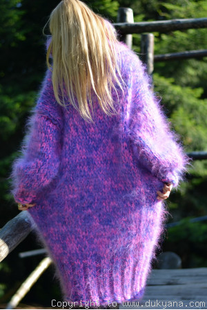 Chunky and silky huge Tneck mohair sweater