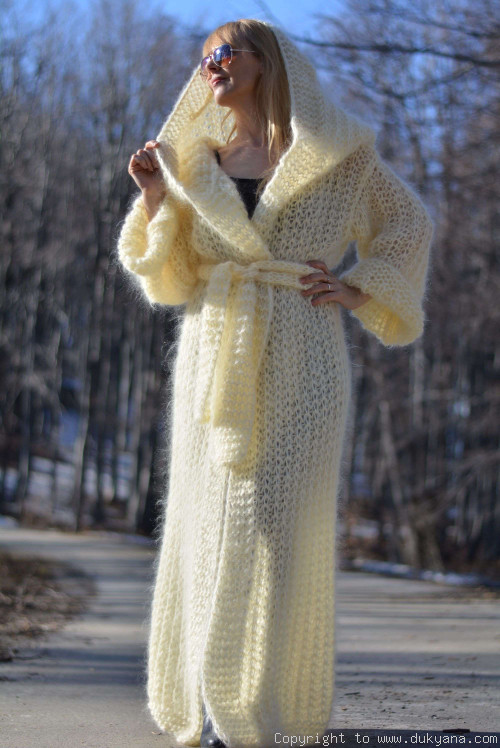 Slouchy mohair shrug in custom colour