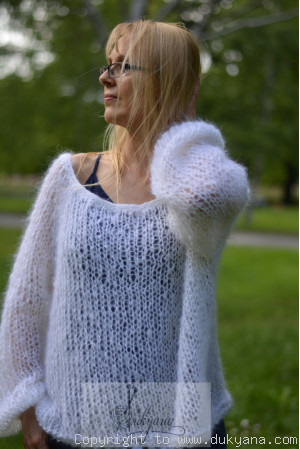 Boho summer mesh sweater in white