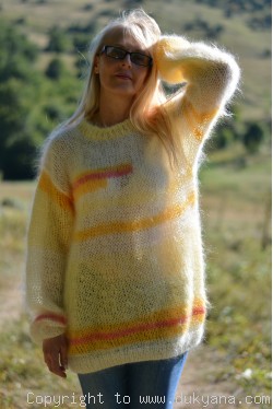 Airy yellow mohair sweater 