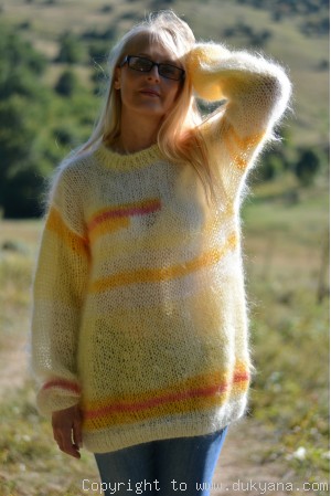 Airy yellow mohair sweater 