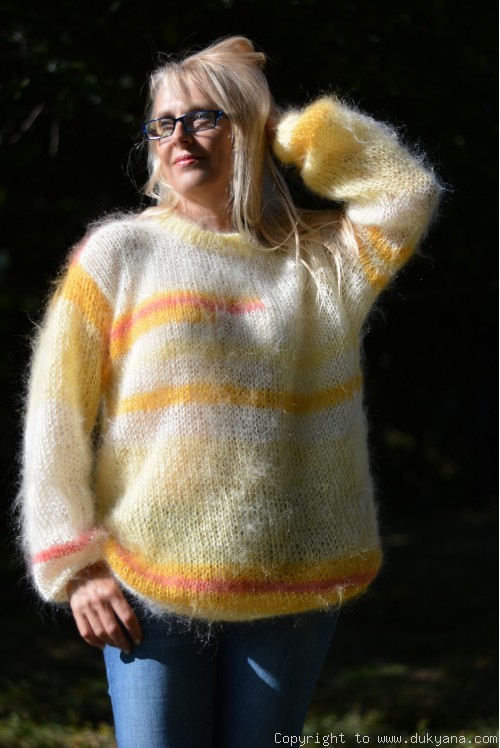 Airy yellow mohair sweater 
