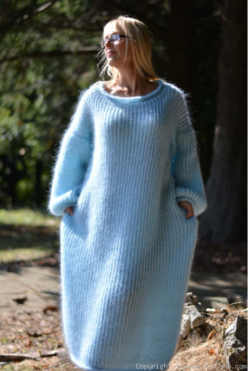 Mint fine mohair sweaterdress in One size