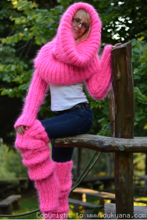 Chunky and thick 3-piece mohair set made to order 