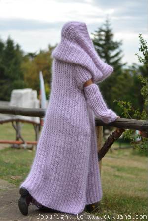 Warm mohair set in lilac