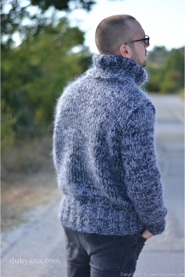 Mens thick sweater gray mix/TM62
