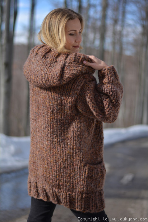 Made to order hand knitted mens chunky 
