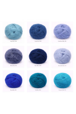 Knitted soft fuzzy mohair bolero in fuchsia On Request